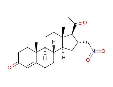 Molecular Structure of 23738-15-0 ((16alpha)-16-(nitromethyl)pregn-4-ene-3,20-dione)