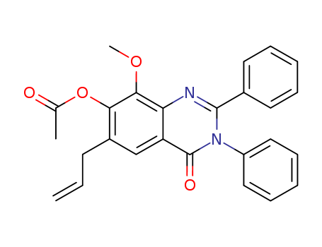 4(3H)-QUINAZOLINONE,6-ALLYL-7-HYDROXY-8-METHOXY-2,3-DIPHENYL-,ACETATE ( ESTER)