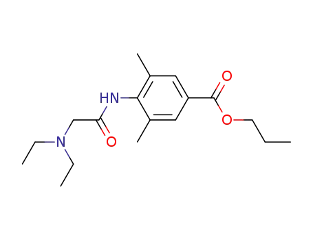 Molecular Structure of 3095-41-8 (propyl 4-[(N,N-diethylglycyl)amino]-3,5-dimethylbenzoate)