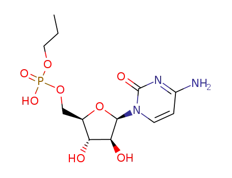 Phosphoric acid (2R,3S,4S,5R)-5-(4-amino-2-oxo-2H-pyrimidin-1-yl)-3,4-dihydroxy-tetrahydro-furan-2-ylmethyl ester propyl ester