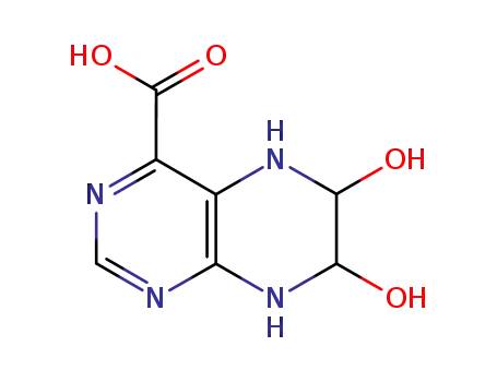 Molecular Structure of 30835-19-9 (5,6,7,8-Tetrahydro-6,7-dihydroxy-4-pteridinecarboxylic acid)