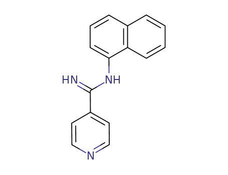 Molecular Structure of 23565-16-4 (N-(1-Naphtyl)isonicotinamidine)