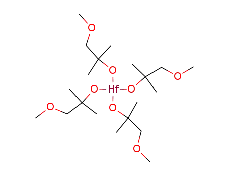 Molecular Structure of 309915-48-8 (TETRAKIS(1-METHOXY-2-METHYL-2-PROPOXY)HAFNIUM)