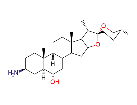 Molecular Structure of 23656-00-0 ((25R)-3β-Amino-5α-spirostan-6α-ol)