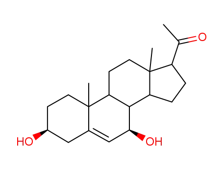 Molecular Structure of 30626-97-2 (5-PREGNEN-3-BETA, 7-BETA-DIOL-20-ONE)