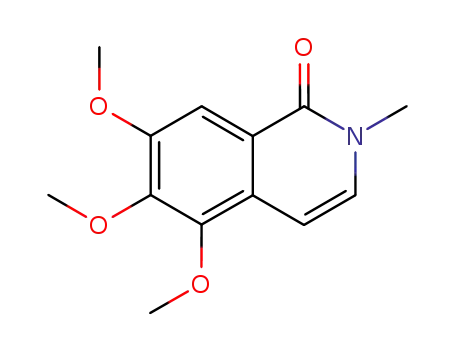 Molecular Structure of 23434-97-1 (5,6,7-Trimethoxy-2-methylisoquinolin-1(2H)-one)