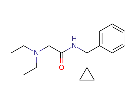 Molecular Structure of 23459-53-2 (N-[cyclopropyl(phenyl)methyl]-N~2~,N~2~-diethylglycinamide)