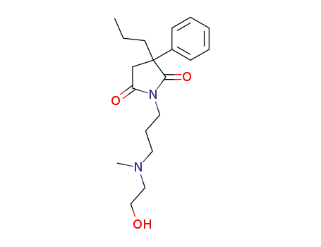 Molecular Structure of 23548-48-3 (1-{3-[(2-hydroxyethyl)(methyl)amino]propyl}-3-phenyl-3-propylpyrrolidine-2,5-dione)