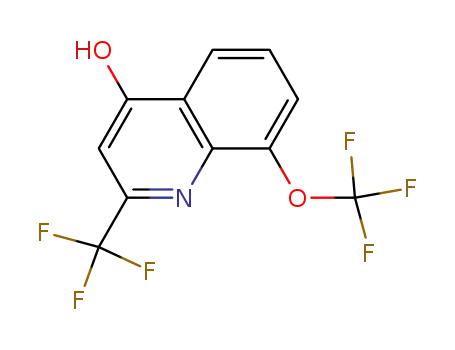Molecular Structure of 306935-26-2 (8-(TRIFLUOROMETHOXY)-2-(TRIFLUOROMETHYL)QUINOLIN-4-OL)