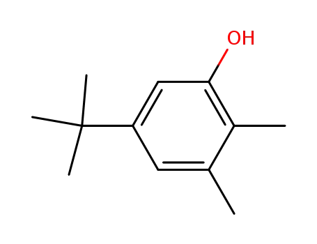 Molecular Structure of 23504-05-4 (5-tert-butyl-2,3-dimethylphenol)