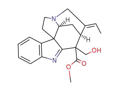 Molecular Structure of 23924-90-5 ((16ξ,19E)-1,2,19,20-Tetradehydro-17-hydroxycuran-16-carboxylic acid methyl ester)