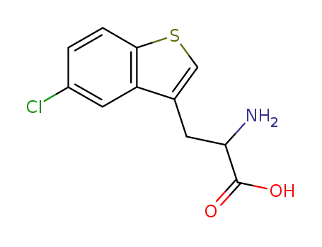 Molecular Structure of 23906-28-7 (2-AMINO-3-(5-CHLOROBENZOóB!THIOPHEN-3-YL)PROPANOIC ACID, TECH)