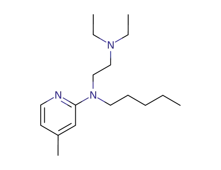 Molecular Structure of 23826-77-9 (N-[2-(Diethylamino)ethyl]-N-pentyl-4-methyl-2-pyridinamine)