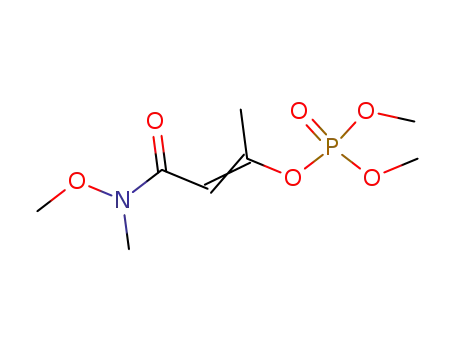 Molecular Structure of 30770-50-4 ((1E)-3-[methoxy(methyl)amino]-1-methyl-3-oxoprop-1-en-1-yl dimethyl phosphate)