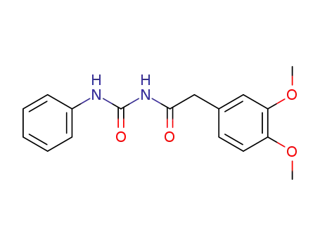 Molecular Structure of 39794-44-0 (<i>N</i>-[(3,4-dimethoxy-phenyl)-acetyl]-<i>N</i>'-phenyl-urea)