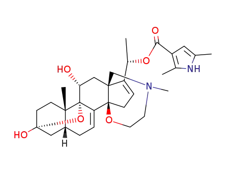 Molecular Structure of 23756-88-9 (Batrachotoxinin A 20-(2,5-dimethyl-1H-pyrrole-3-carboxylate))