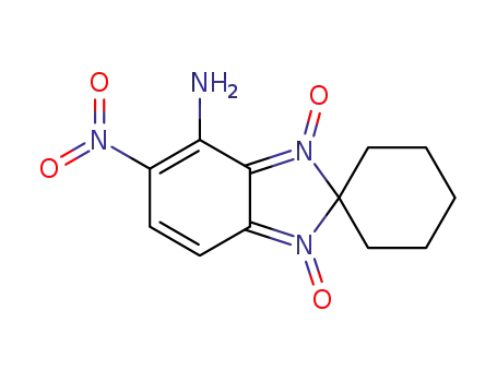 Molecular Structure of 300359-20-0 (5-NITROSPIRO[BENZIMIDAZOLE-2,1'-CYCLOHEXAN]-4-AMINE 1,3-DIOXIDE)