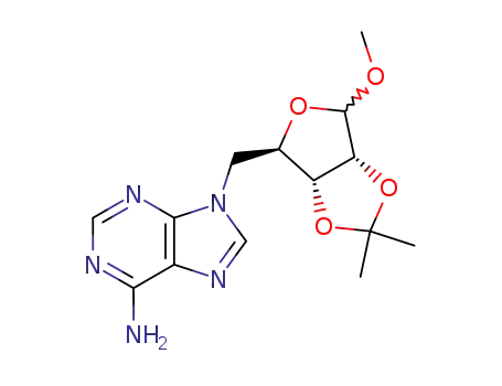 methyl 5-(6-amino-purin-9-yl)-<i>O</i><sup>2</sup>,<i>O</i><sup>3</sup>-isopropylidene-<i>D</i>-5-deoxy-ribofuranoside