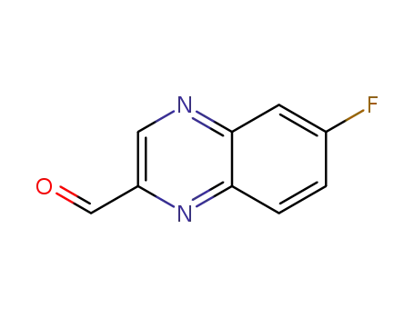 Molecular Structure of 311346-81-3 (2-Quinoxalinecarboxaldehyde,  6-fluoro-)