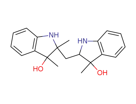 Molecular Structure of 24644-80-2 (2,3,3'-Trimethyl[2,2'-methylenebis(3-indolinol)])