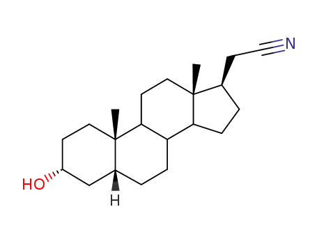 Molecular Structure of 31020-69-6 (3-hydroxypregnane-21-nitrile)