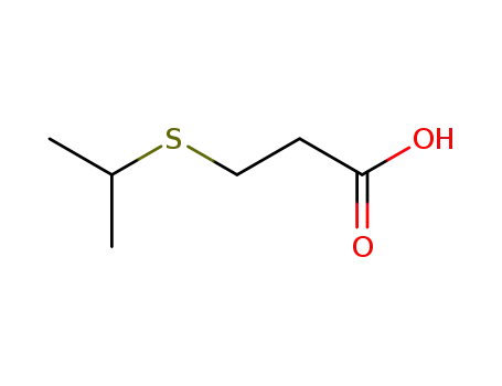 Molecular Structure of 24383-50-4 (3-(isopropylthio)propanoic acid)