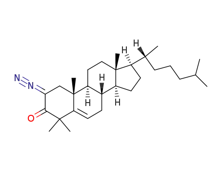 Molecular Structure of 24364-59-8 (2-diazen-1-iumylidene-4,4-dimethylcholest-5-en-3-one)
