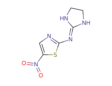 Molecular Structure of 24240-69-5 (N-(4,5-dihydro-1H-imidazol-2-yl)-5-nitro-1,3-thiazol-2-amine)