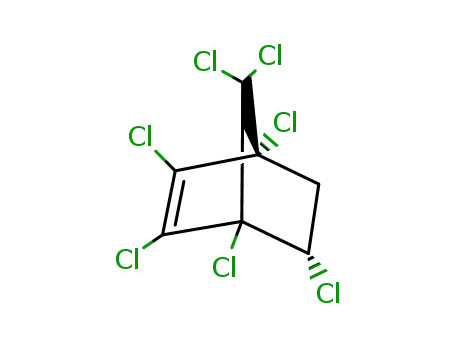 Molecular Structure of 2440-02-0 ((1R,4S,5S)-1,2,3,4,5,7,7-heptachlorobicyclo[2.2.1]hept-2-ene)