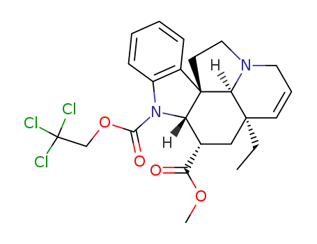 Molecular Structure of 85588-97-2 (N-trichloroethylcarbonate de dihydro-2,16 tabersonine)