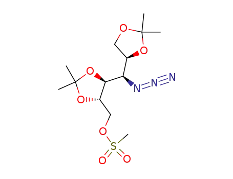 Molecular Structure of 229643-33-8 (4-azido-4-deoxy-1-O-methylsulfonyl-2,3:5,6-di-O-isopropylidene-D-glucitol)