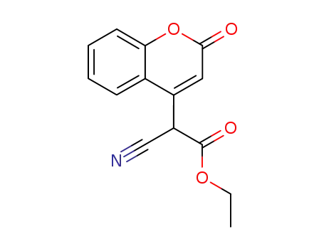 Molecular Structure of 24526-79-2 (Cyano-(2-oxo-2H-chromen-4-yl)-acetic acid ethyl ester)