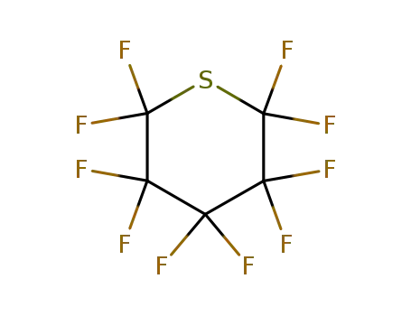 Molecular Structure of 24345-52-6 (2,2,3,3,4,4,5,5,6,6-Decafluorotetrahydro-2H-thiopyran)