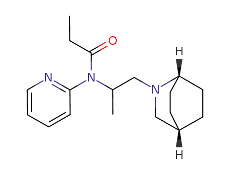 Molecular Structure of 24606-60-8 (N-[1-(2-azabicyclo[2.2.2]oct-2-yl)propan-2-yl]-N-(pyridin-2-yl)propanamide)