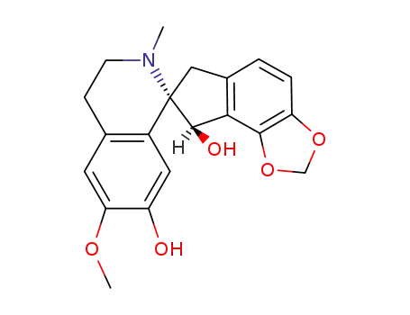 Molecular Structure of 24181-78-0 ([7S,(-)]-3',4',6,8-Tetrahydro-6'-methoxy-2'-methylspiro[7H-indeno[4,5-d]-1,3-dioxole-7,1'(2'H)-isoquinoline]-7',8α-diol)
