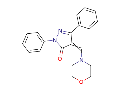 Molecular Structure of 24665-75-6 (4-(Morpholinomethylene)-1,3-diphenyl-2-pyrazolin-5-one)