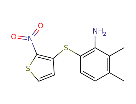 2-amino-3,4-dimethylphenyl-2-nitro-3-thienylsulfide