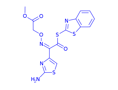 (S)-2-Benzothiazolyl (Z)-2-(2-aminothiazole-4-yl)-2-methoxycarbonylmethoxyiminothioacetate                                                                                                              (246035-38-1)