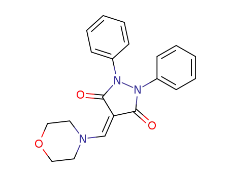 Molecular Structure of 24665-83-6 (4-(Morpholinomethylene)-1,2-diphenyl-3,5-pyrazolidinedione)