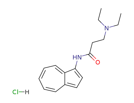 Molecular Structure of 31301-62-9 (N-azulen-1-yl-N~3~,N~3~-diethyl-beta-alaninamide hydrochloride (1:1))
