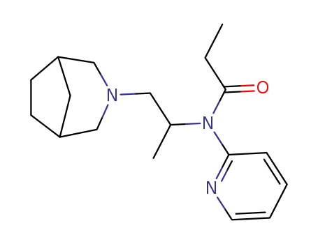 Molecular Structure of 24606-63-1 (N-[1-(3-azabicyclo[3.2.1]oct-3-yl)propan-2-yl]-N-(pyridin-2-yl)propanamide)
