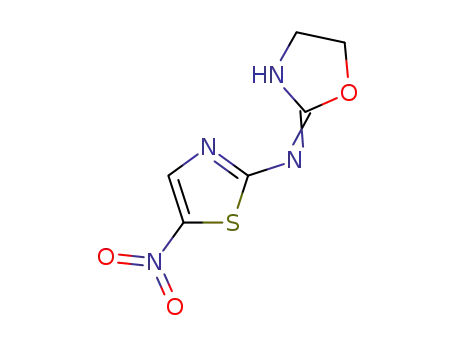 Molecular Structure of 24240-60-6 (N-(5-nitro-1,3-thiazol-2-yl)-4,5-dihydro-1,3-oxazol-2-amine)