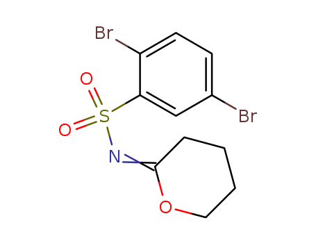 Benzenesulfonamide,2,5-dibromo-N-(tetrahydro-2H-pyran-2-ylidene)- cas  3128-51-6