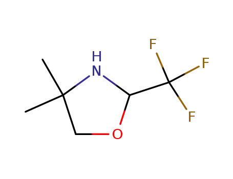 Molecular Structure of 31185-57-6 (4,4-Dimethyl-2-(trifluoromethyl)oxazolidine)