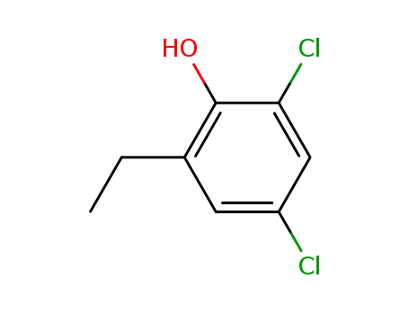 Molecular Structure of 24539-94-4 (2,4-dichloro-6-ethylphenol)