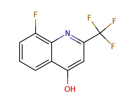 Molecular Structure of 31009-31-1 (8-FLUORO-4-HYDROXY-2-(TRIFLUOROMETHYL)QUINOLINE)