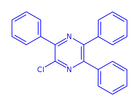 Molecular Structure of 243472-78-8 (2-chloro-3,5,6-triphenylpyrazine)