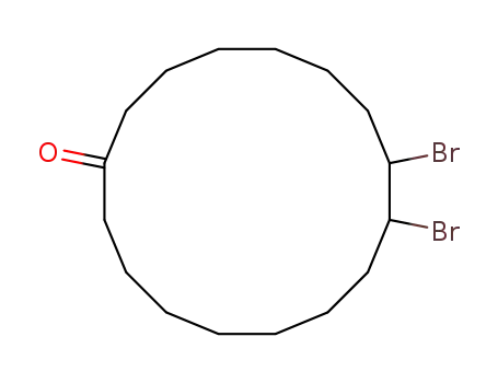 Molecular Structure of 1038435-23-2 (8,9-dibromocyclohexadecanone)