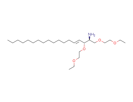 Molecular Structure of 97818-15-0 (2-amino-1,3-bis(1-ethoxyethoxy)-4-E-D-erythro-octadec-4-ene)