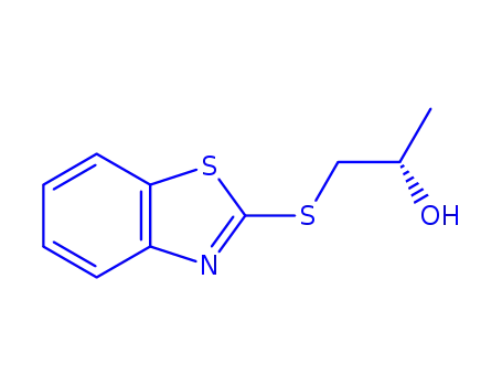 Molecular Structure of 244221-77-0 (2-Propanol,1-(2-benzothiazolylthio)-,(+)-(9CI))